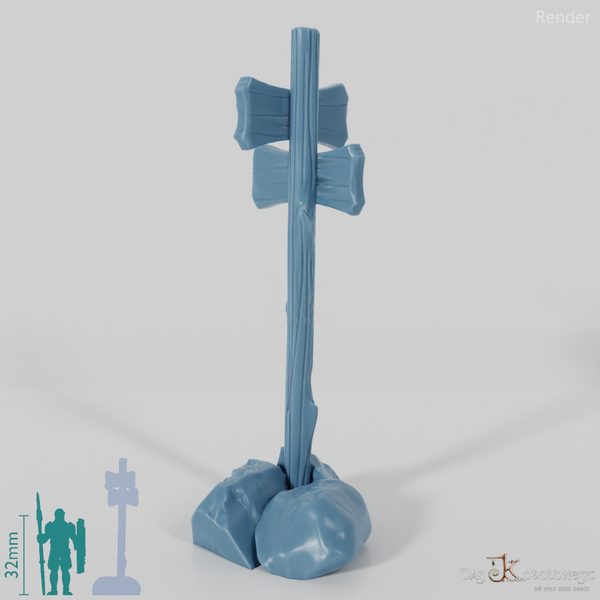 Wegweiser - Stadt 01 mit Steinen