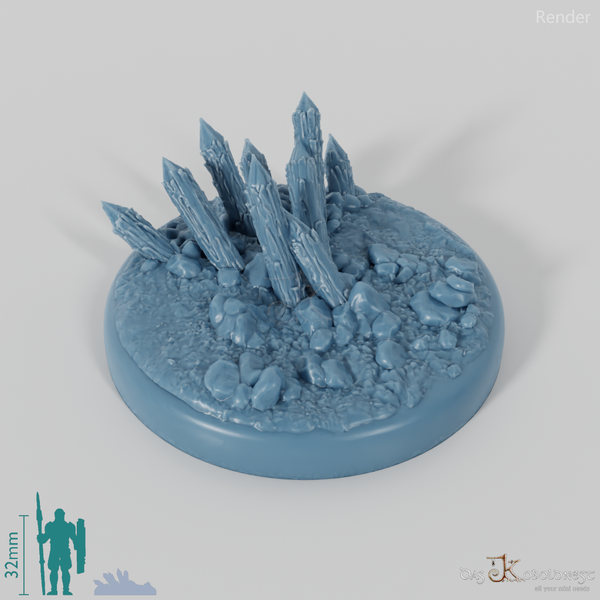 Bases mit Holzpalisade (Rund)