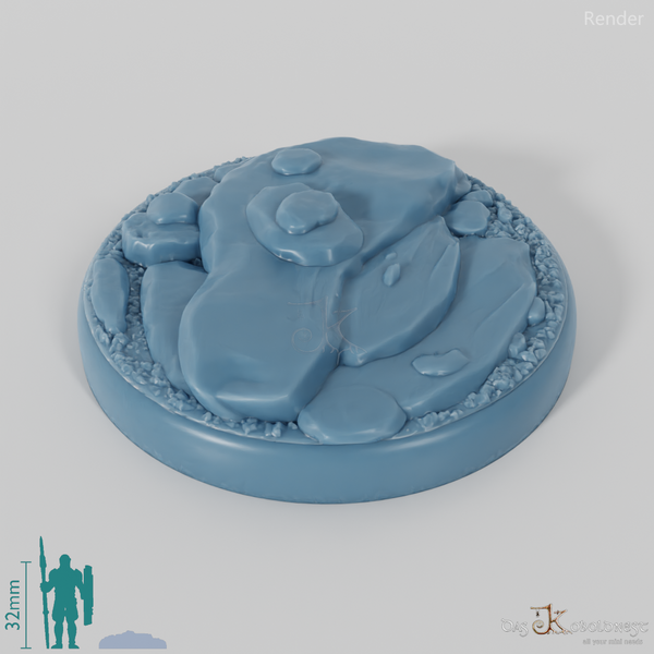 Bases mit flachen Felsen (Rund)