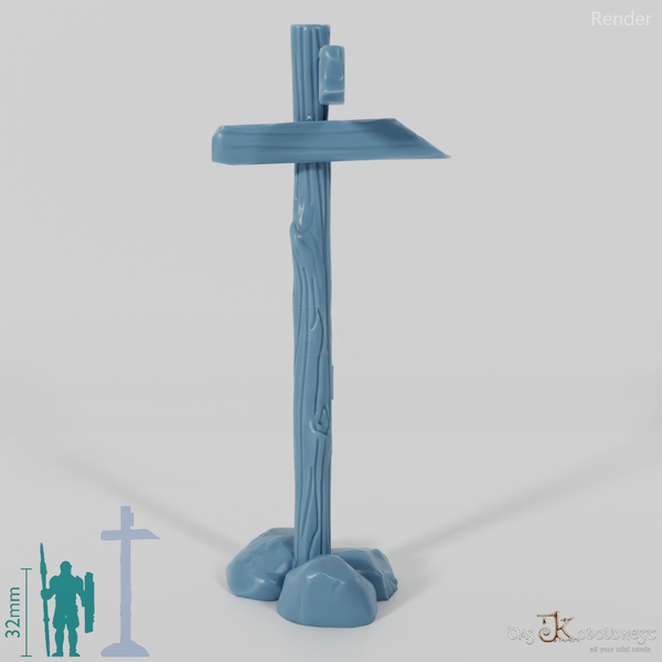 Wegweiser - Rustikal 02 mit Steinen