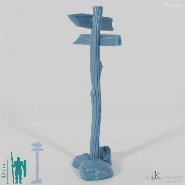 Wegweiser - Rustikal 02 mit Steinen