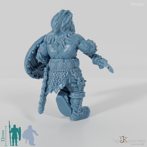 Wikinger mit Axt und Schild