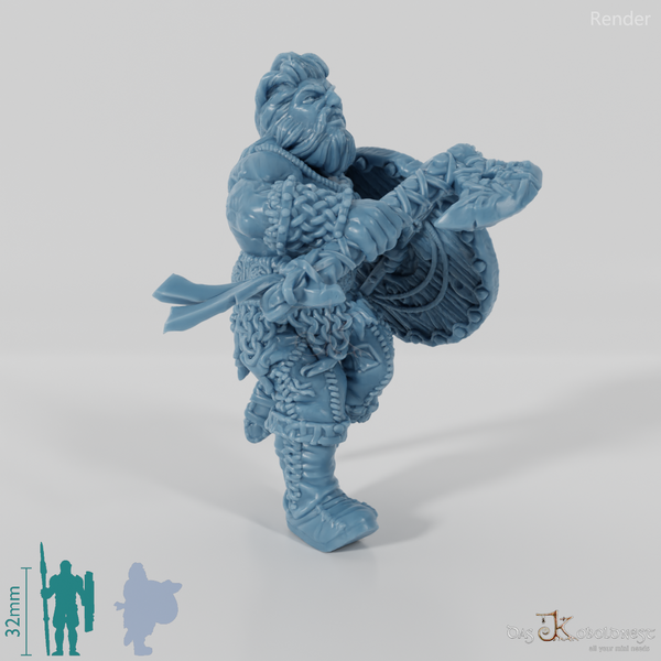 Wikinger mit Axt und Schild