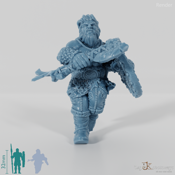 Wikinger mit Axt und Schild