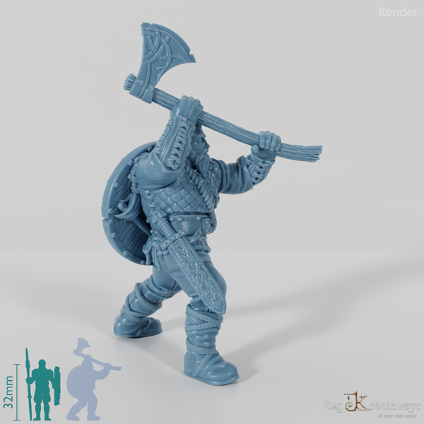 Wikinger mit zweihändiger Axt