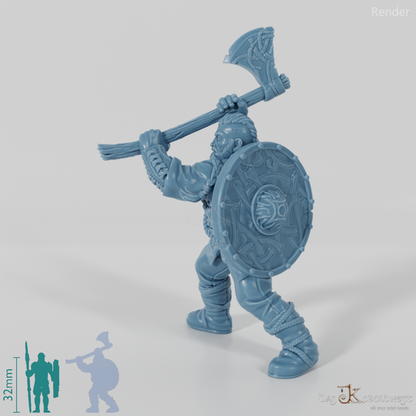 Wikinger mit zweihändiger Axt