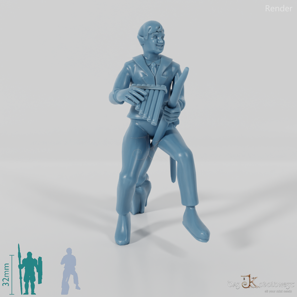 Elfenbarde auf Besen