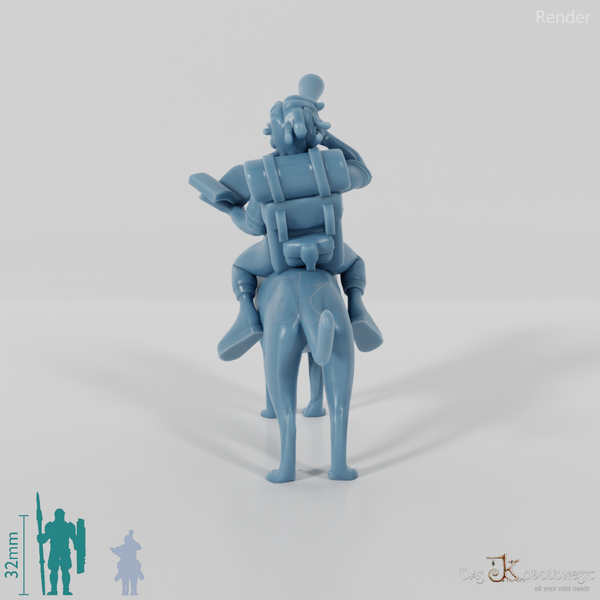 Halbling-Barde auf Hund