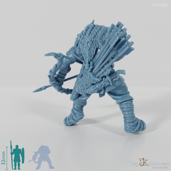 Jäger des Bergkönigs mit aufgelegtem Pfeil