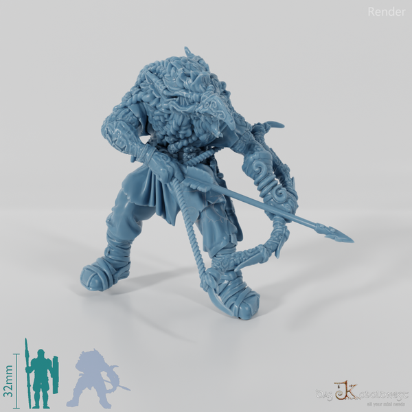 Jäger des Bergkönigs mit aufgelegtem Pfeil