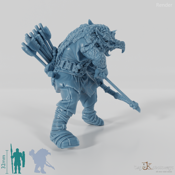 Jäger des Bergkönigs mit aufgelegtem Pfeil