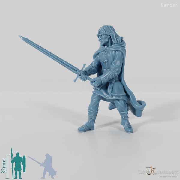 Aranglor, Menschen-Waldläufer in Kampfhaltung