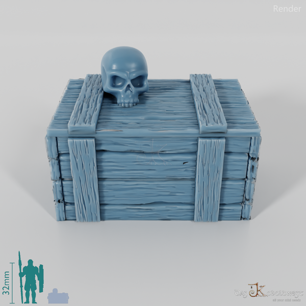 Kiste - Kiste mit Menschenschädel