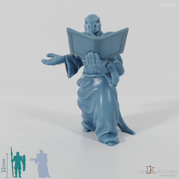 Echsenvolk-Magier mit Buch