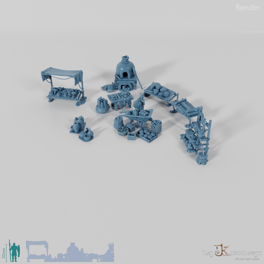 Halfling Market Day Diorama Set