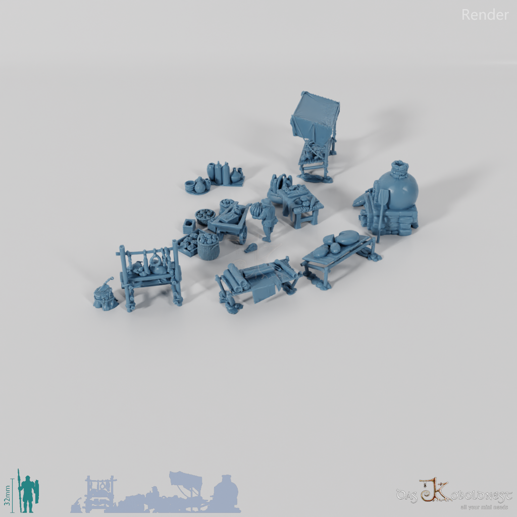 Halfling Market Day Diorama Set