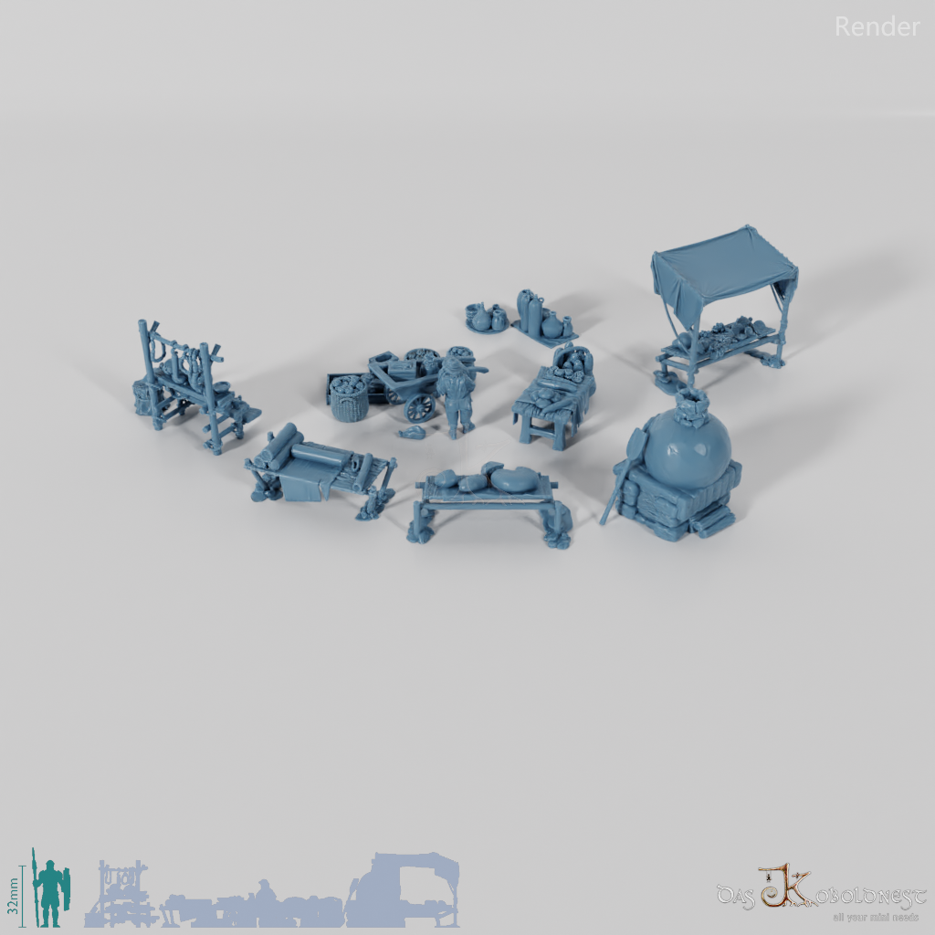 Halfling Market Day Diorama Set