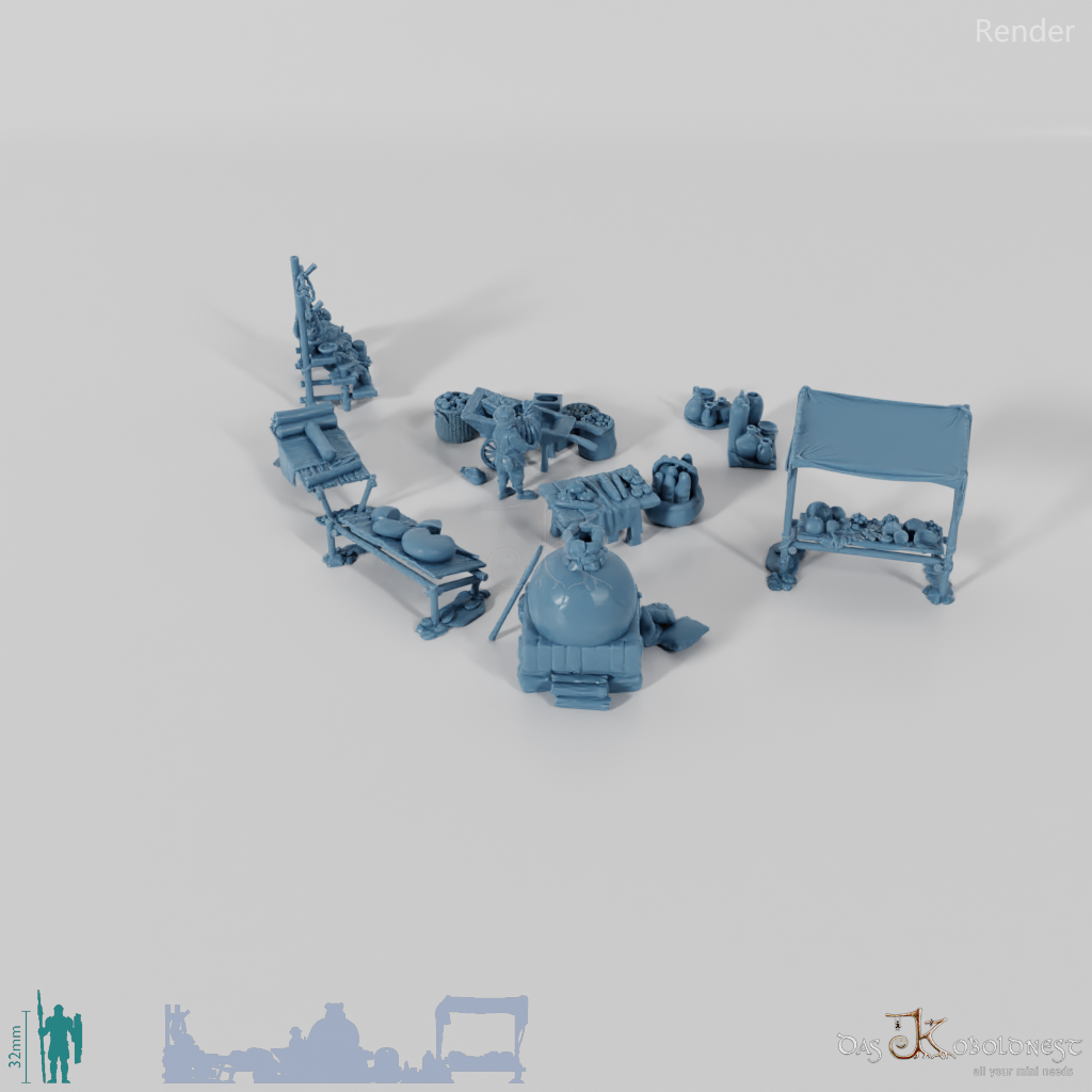 Halfling Market Day Diorama Set