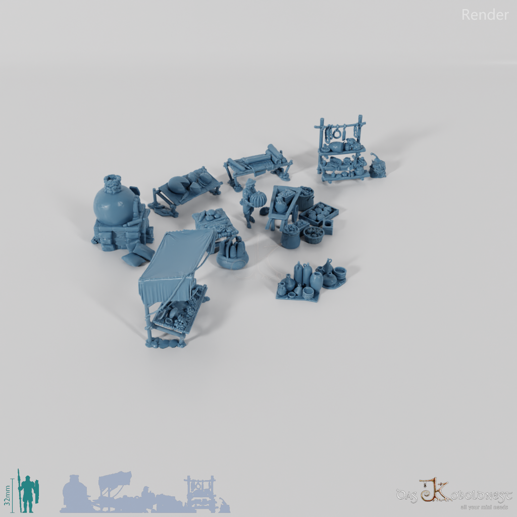 Halfling Market Day Diorama Set