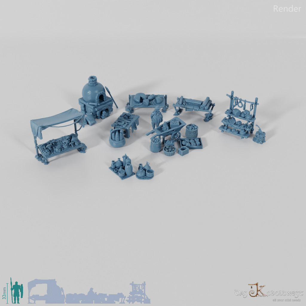 Halfling Market Day Diorama Set