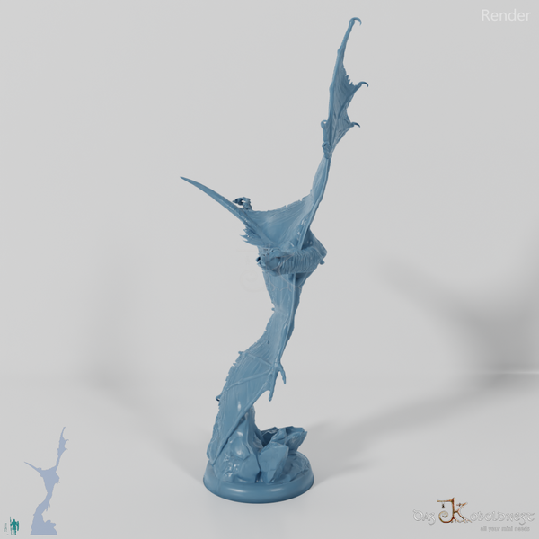 Geflügeltes Wesen mit Düsterem Reiter