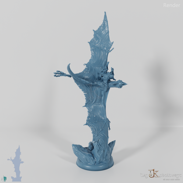 Geflügeltes Wesen mit Düsterem Reiter