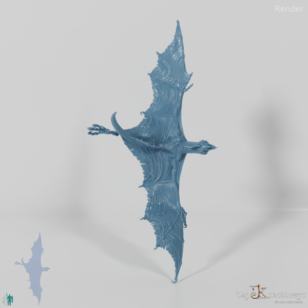 Geflügeltes Wesen mit Düsterem Reiter