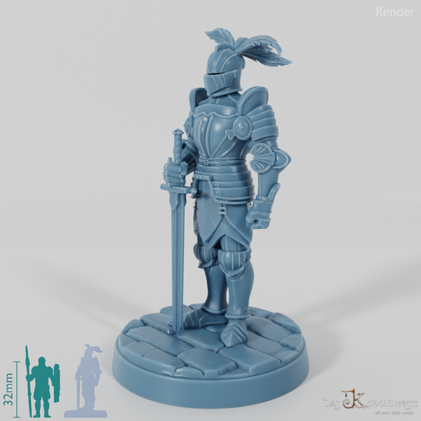 Ritterstatue mit Schwert