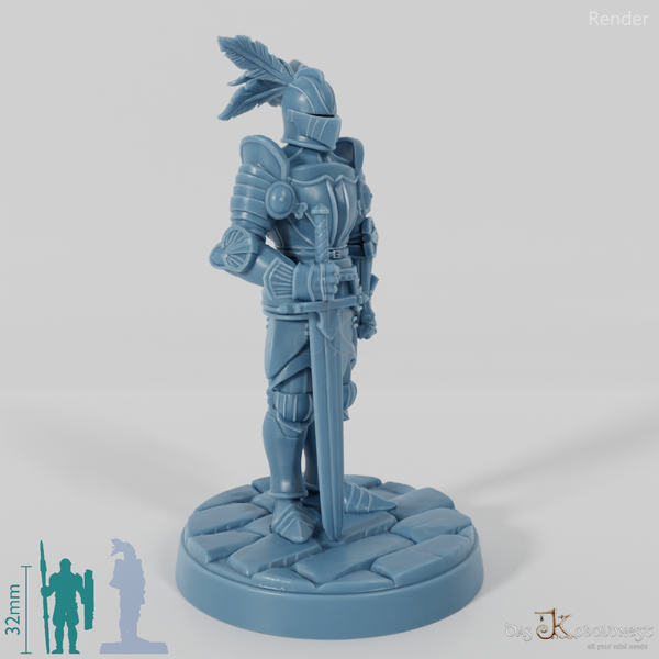 Ritterstatue mit Schwert