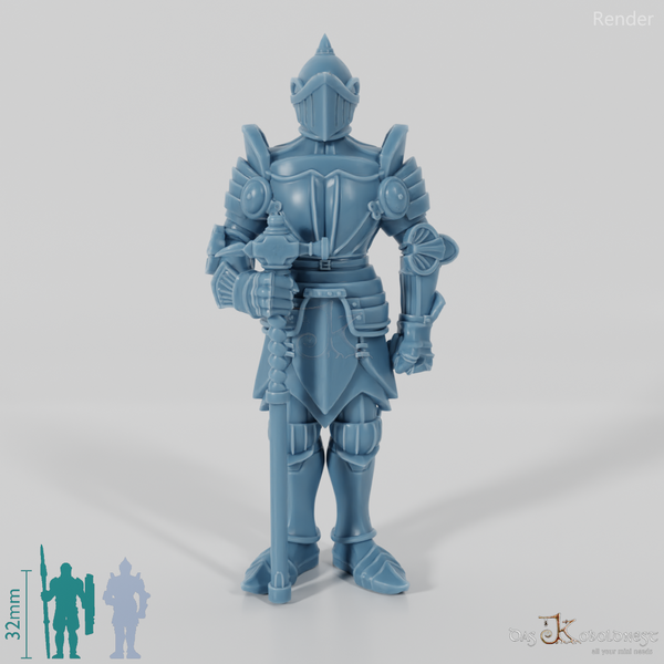 Ritterstatue mit Hammer