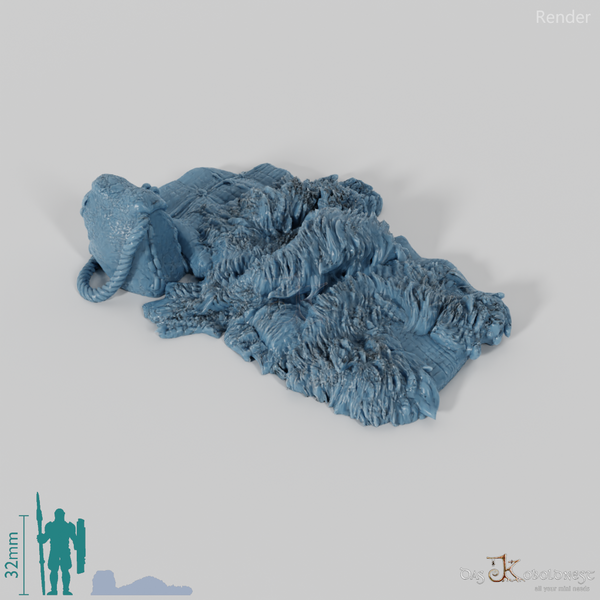 Schlafstätte - Lager mit Felldecke 01