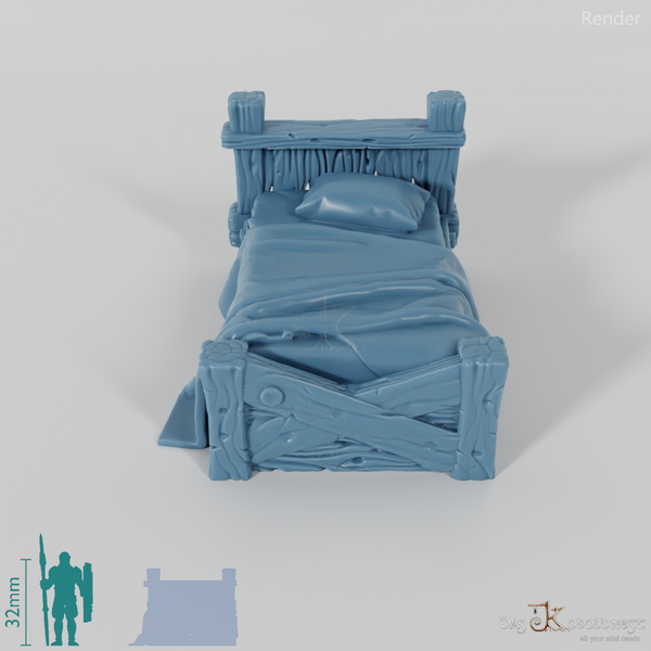 Bett - Bett mit Holzrahmen 2