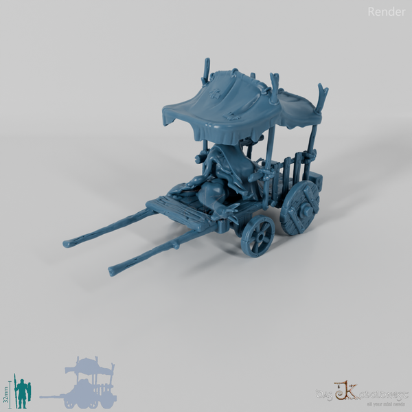 Schlachterei - Holzkarren mit Plane