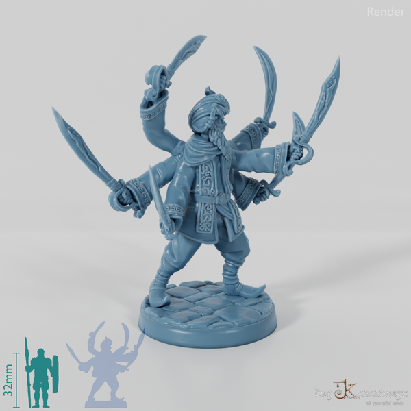 Captain Dharmik Sheel, Sechsarmiger Kämpfer