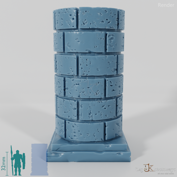 Säule - Gemauerte Säule Rund 02