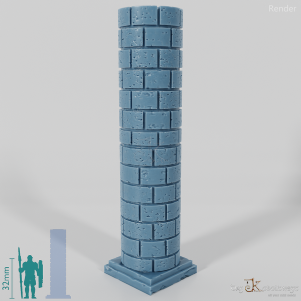 Säule - Gemauerte Säule Rund 03