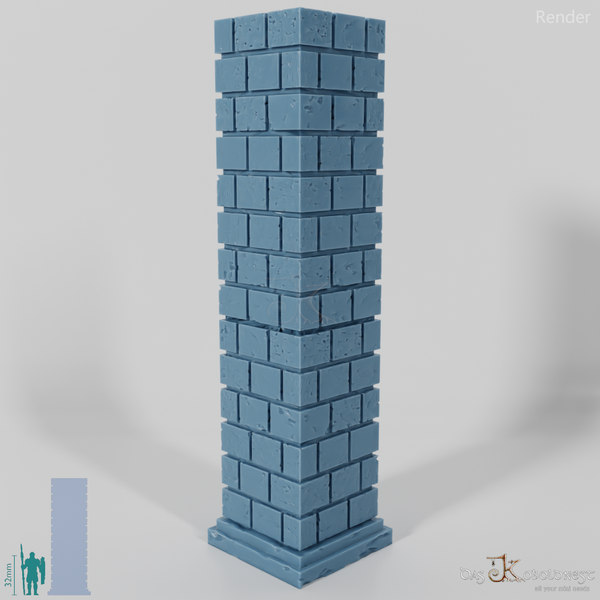 Säule - Gemauerte Säule Eckig 01