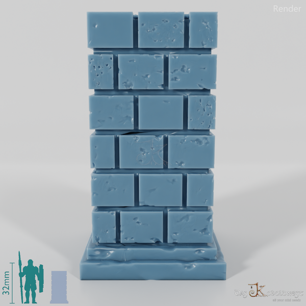 Säule - Gemauerte Säule Eckig 04