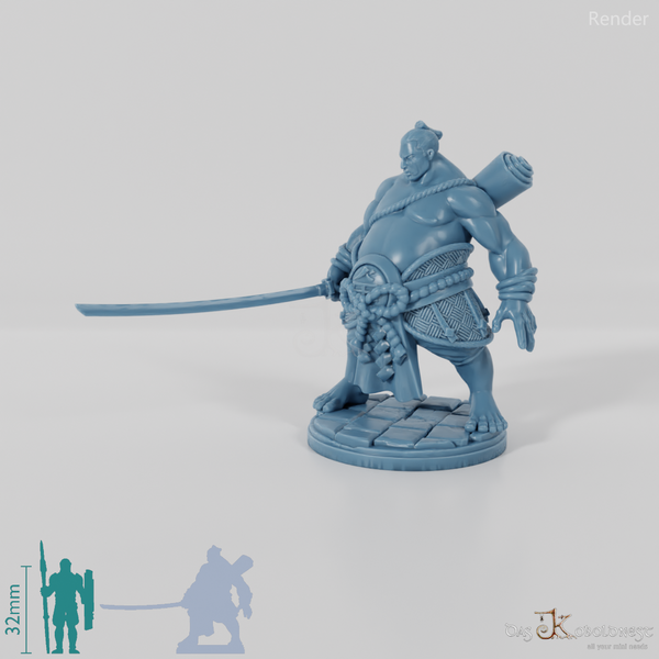 Takuma, Sumo-Kämpfer mit Schwert