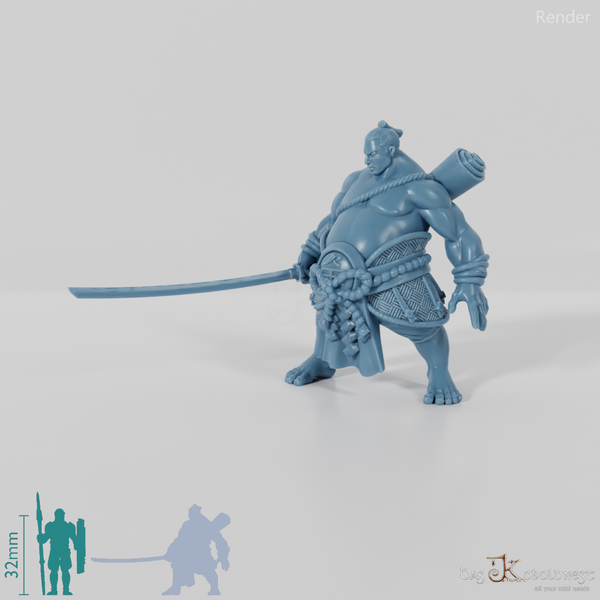 Takuma, Sumo-Kämpfer mit Schwert
