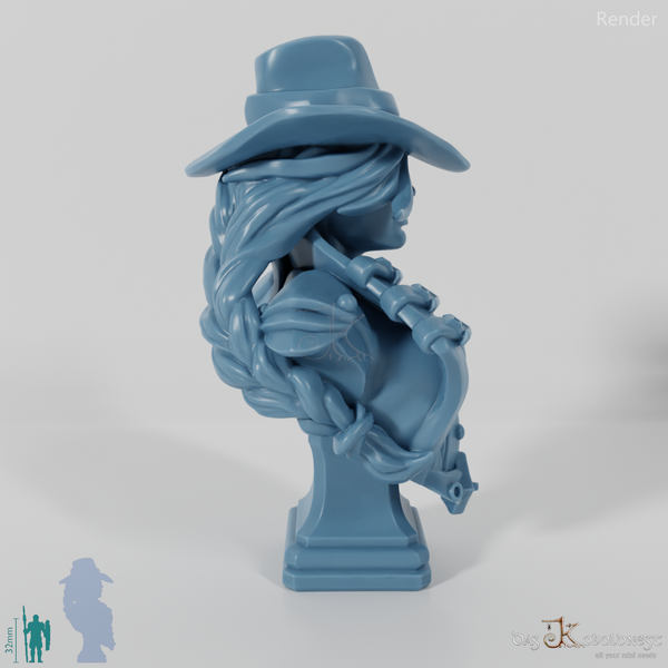 Büste - Dana, Vampirjägerin mit Hut