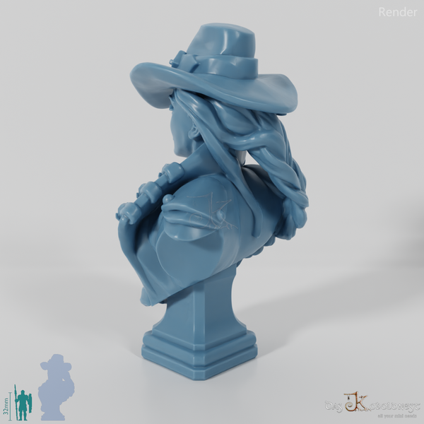 Büste - Dana, Vampirjägerin mit Hut