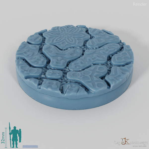 Dekorative Pflastersteinbases (Rund)