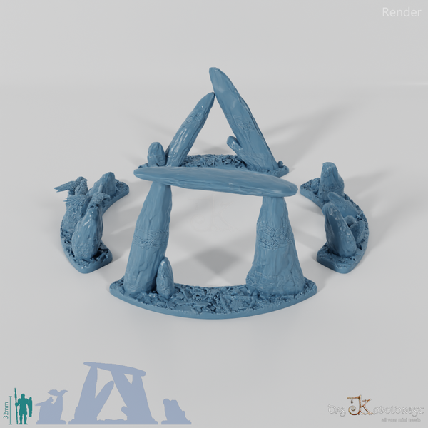 Kleiner Ritualkreis des Tiefenwalds - Vollständiger Steinkreis