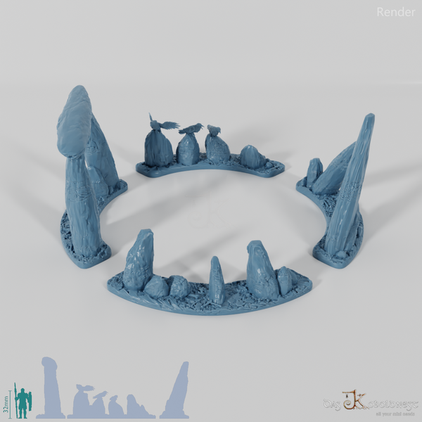 Kleiner Ritualkreis des Tiefenwalds - Vollständiger Steinkreis