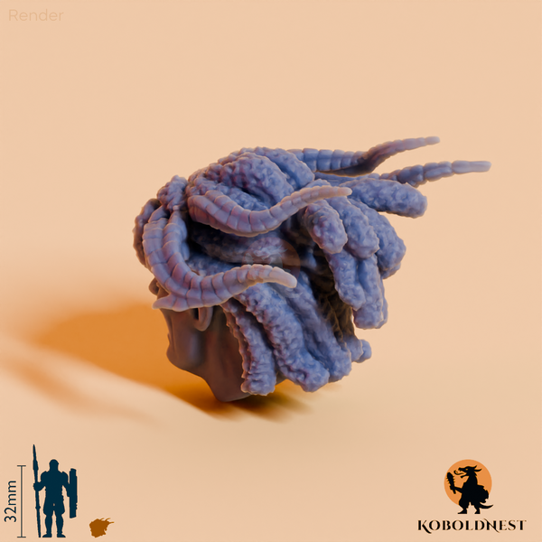 Dämonenkopf - Männlich, Dreadlocks