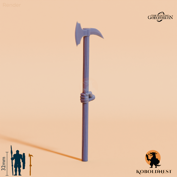Wüstenclan-Kriegsaxt C mit Hand