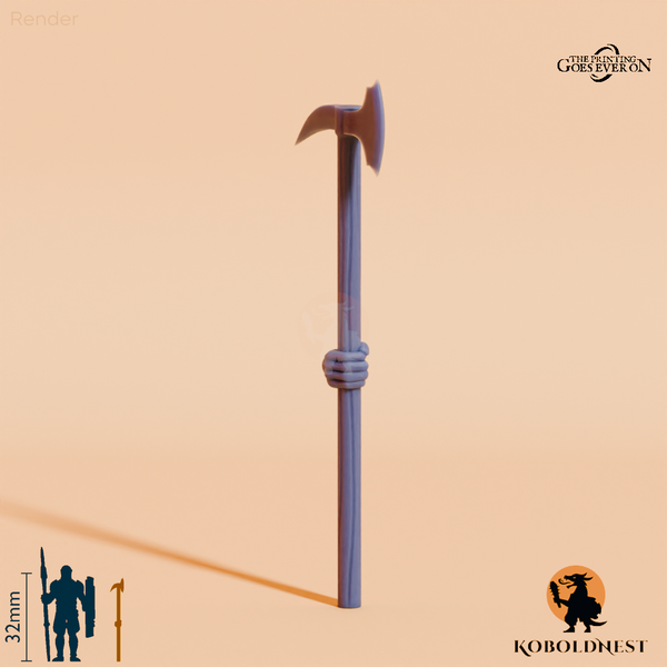 Wüstenclan-Kriegsaxt C mit Hand