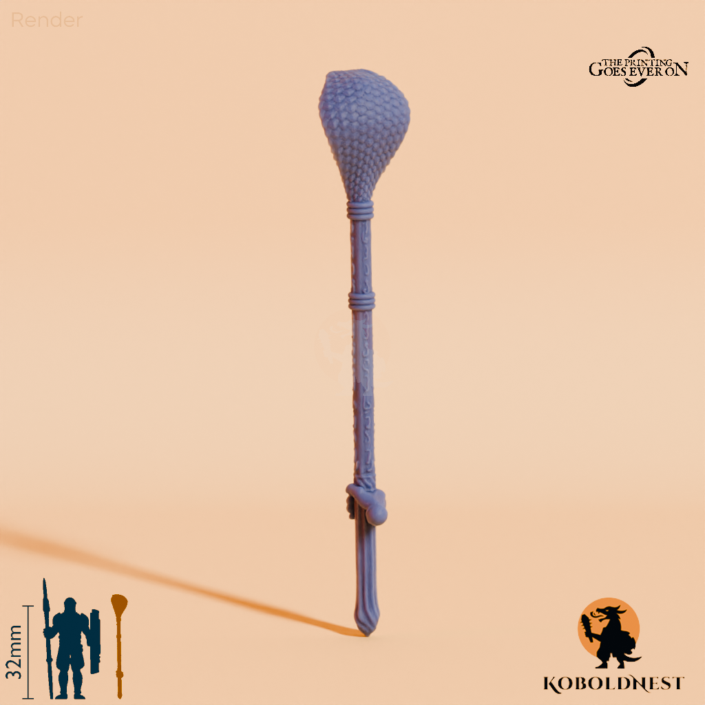 Wüstenclan-Stab A, hinten gegriffen mit Hand