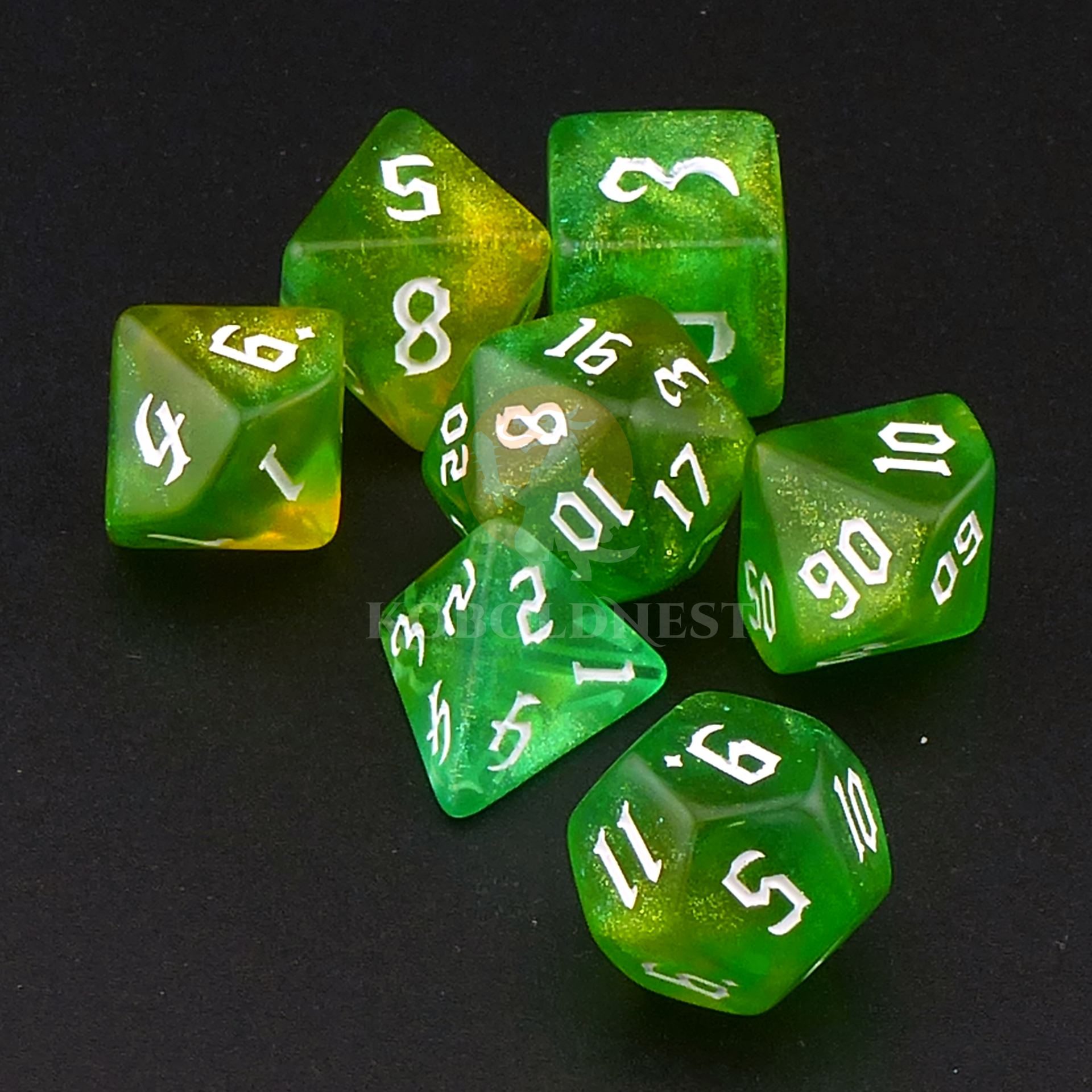 Dice_Polyhedral_Set_Standard_Green-Clear-Glitter_Heap.png